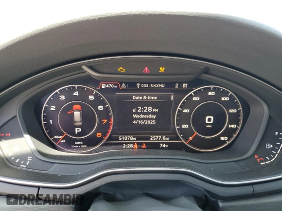 2019 Audi A4 allroad Premium Plus z VIN WA18NAF40KA005761, wystawiony jako Copart lot #53287575 z przebiegiem 51 078 mil mil oraz Szkoda całkowita • Salvage title. Historia ofert i sprzedaży dostępna na DreamBid. Obrazek 9.