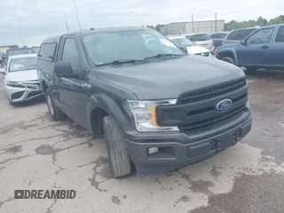 2018 Ford F-150 XL with VIN 1FTMF1C53JKE85608, listed as a IAAI auction lot 41823771 with 142,151 mi miles. Bid and sale history available at carsss.com. Image 1.