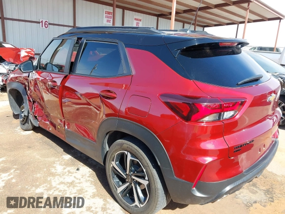 2023 Chevrolet TrailBlazer RS with VIN KL79MUSL4PB168116, listed as a IAAI auction lot 41889397 with 10,800 mi miles and . Bid and sale history available at DreamBid. Image 15.
