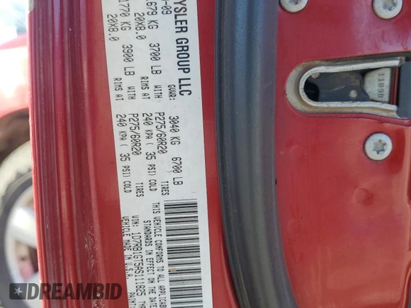 2010 Dodge 1500 SLT with VIN 1D7RB1GT5AS111825, listed as a Copart auction lot 46665345 with 175,885 mi miles and Salvage Title. Bid and sale history available at carsss.com. Image 14.