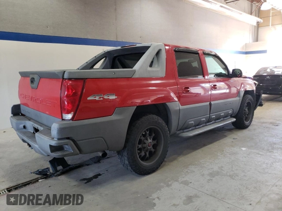 2002 Chevrolet Avalanche with VIN 3GNEK13T12G160860, listed as a Copart auction lot 76321274 with Not Provided miles and Salvage Title. Bid and sale history available at DreamBid. Image 3.