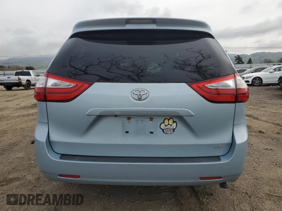 2015 Toyota Sienna LE AAS with VIN 5TDKK3DC0FS682599, listed as a Copart auction lot 45559945 with 66,031 mi miles and Salvage Title. Bid and sale history available at carsss.com. Image 6.