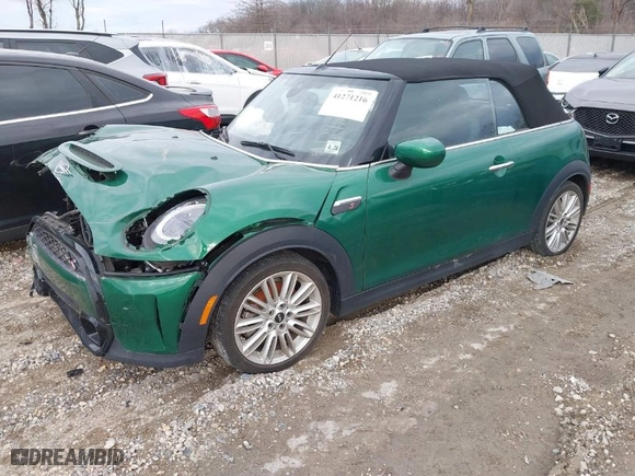 2024 MINI Convertible Cooper S with VIN WMW43DL0XR3R36812, listed as a IAAI auction lot 41271216 with NaN miles. Bid and sale history available at carsss.com. Image 2.