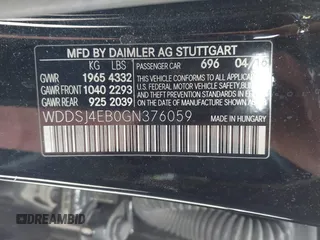 2016 Mercedes-Benz CLA 250 z VIN WDDSJ4EB0GN376059, wystawiony jako IAAI lot #41596318 z przebiegiem 178 879 mil mil oraz . Historia ofert i sprzedaży dostępna na DreamBid. Obrazek 9.