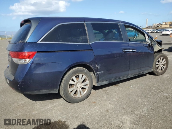 2014 Honda Odyssey EX-L with VIN 5FNRL5H64EB114757, listed as a Copart auction lot 48129915 with 136,822 mi miles and Salvage Title. Bid and sale history available at DreamBid. Image 3.
