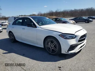 2024 Mercedes-Benz C 300 with VIN W1KAF4HB3RR204628, listed as a Copart auction lot 48146225 with 3,282 mi miles and Salvage Title. Bid and sale history available at DreamBid. Image 4.