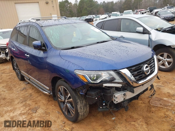 2020 Nissan Pathfinder Platinum with VIN 5N1DR2DM0LC610995, listed as a IAAI auction lot 41109334 with 94,065 mi miles. Bid and sale history available at carsss.com. Image 1.