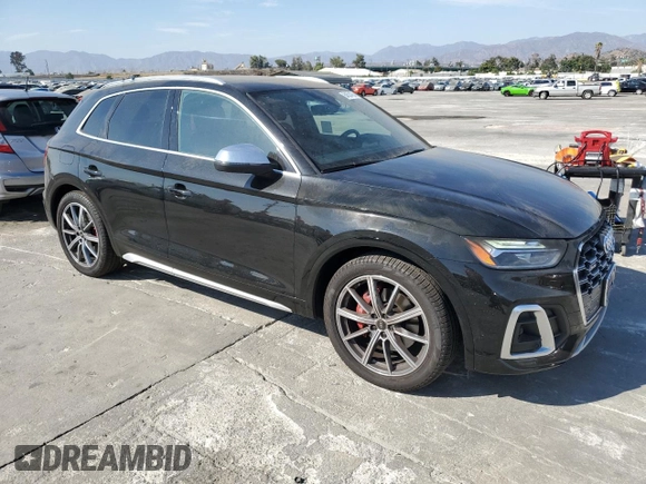 2021 Audi SQ5 Premium Plus with VIN WA1B4AFY6M2007961, listed as a Copart auction lot 64524764 with 23,822 mi miles and Salvage Title. Bid and sale history available at DreamBid. Image 4.