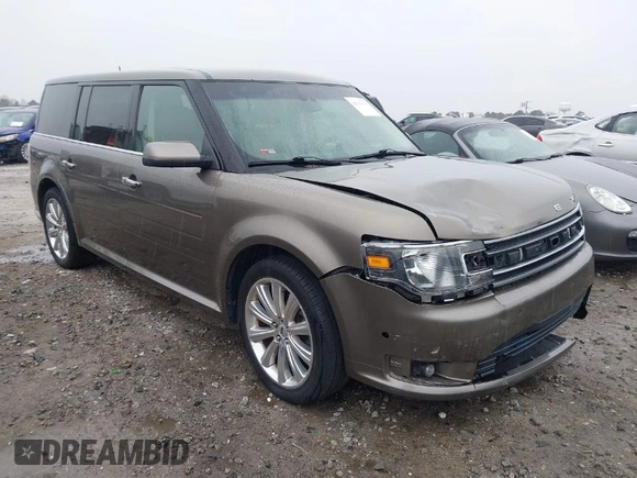 2014 Ford Flex Limited with VIN 2FMGK5D89EBD17931, listed as a IAAI auction lot 41852159 with 105,522 mi miles. Bid and sale history available at carsss.com. Image 1.