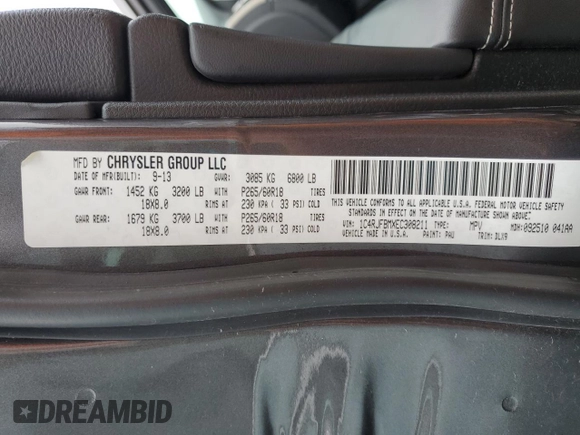 2014 Jeep Grand Cherokee Limited with VIN 1C4RJFBMXEC308211, listed as a Copart auction lot 63435115 with 136,389 mi miles and Clean title. Bid and sale history available at DreamBid. Image 12.