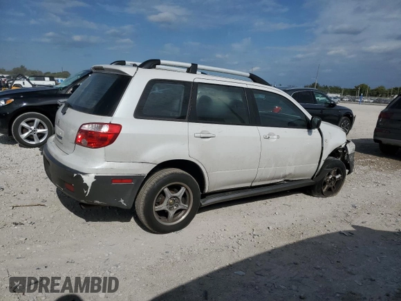 2006 Mitsubishi Outlander LS with VIN JA4LX31F96U012351, listed as a Copart auction lot 50934165 with 150,372 mi miles and Salvage Title. Bid and sale history available at carsss.com. Image 3.