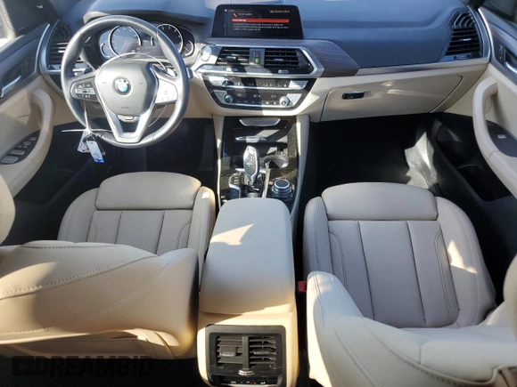 2021 BMW X3 xDrive30i with VIN 5UXTY5C09M9H50725, listed as a Copart auction lot 52645365 with 27,652 mi miles and Salvage Title. Bid and sale history available at DreamBid. Image 8.