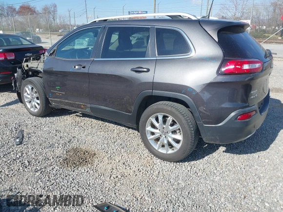 2016 Jeep Cherokee Limited with VIN 1C4PJMDB9GW321735, listed as a IAAI auction lot 41886999 with 62,604 mi miles. Bid and sale history available at carsss.com. Image 3.