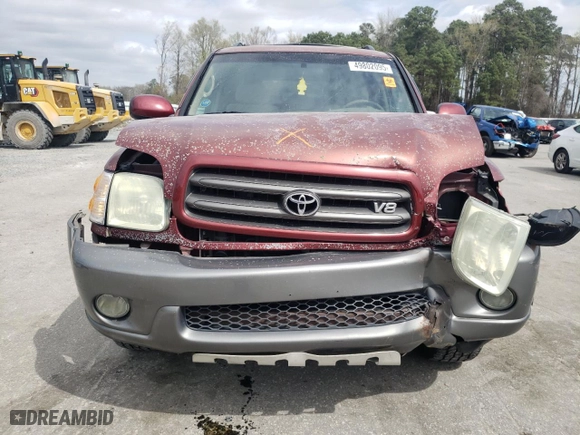 2003 Toyota Sequoia SR5 with VIN 5TDBT44A03S204583, listed as a Copart auction lot 49802095 with 220,613 mi miles and Salvage Title. Bid and sale history available at carsss.com. Image 5.