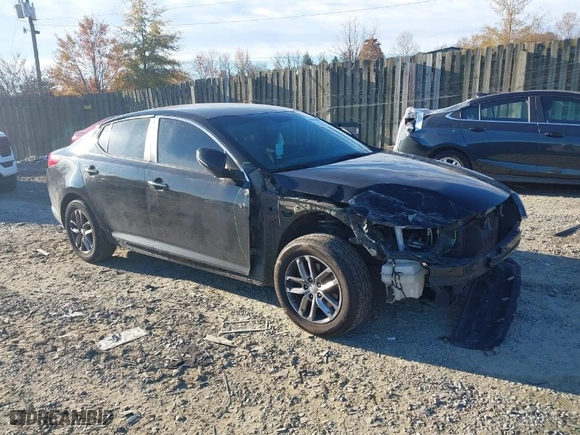 2013 Kia Optima LX with VIN 5XXGM4A71DG185525, listed as a IAAI auction lot 40803086 with 171,741 mi miles. Bid and sale history available at carsss.com. Image 1.