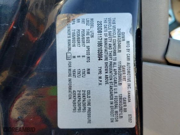 2008 Suzuki XL7 with VIN 2S3DB117186103994, listed as a Copart auction lot 56186184 with 173,173 mi miles and Salvage Title. Bid and sale history available at carsss.com. Image 12.