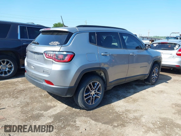 2017 Jeep Compass Latitude with VIN 3C4NJDBB4HT629073, listed as a IAAI auction lot 42231146 with 155,978 mi miles and . Bid and sale history available at DreamBid. Image 4.