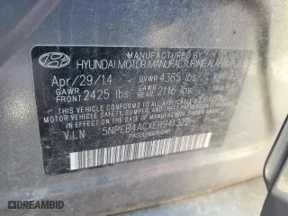 2014 Hyundai Sonata GLS with VIN 5NPEB4ACXEH941322, listed as a Copart auction lot 49746875 with 90,651 mi miles and Salvage Title. Bid and sale history available at carsss.com. Image 13.