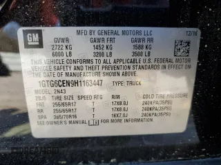 2017 GMC Canyon 4WD SLE with VIN 1GTG6CEN9H1163447, listed as a Copart auction lot 50975025 with 60,126 mi miles and Salvage Title. Bid and sale history available at carsss.com. Image 12.
