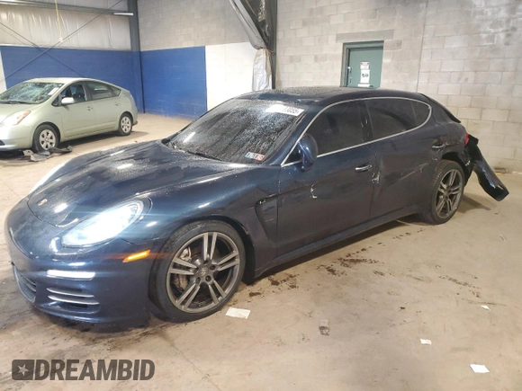 2014 Porsche Panamera 4S Executive with VIN WP0BB2A7XEL062022, listed as a Copart auction lot 52533055 with 66,192 mi miles and Salvage Title. Bid and sale history available at DreamBid. Image 1.