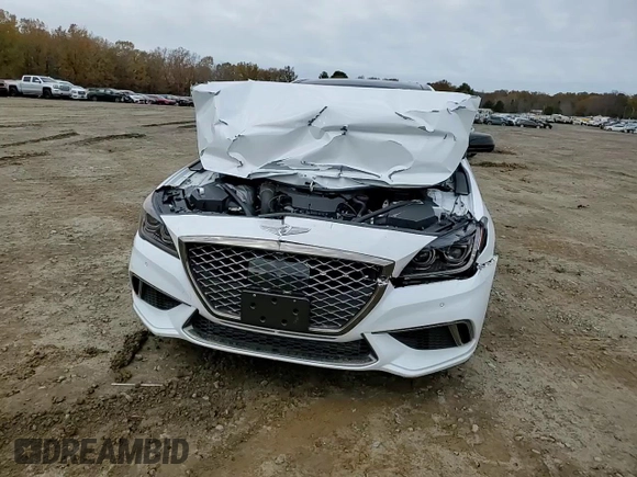 2019 Genesis G80 3.3T Sport with VIN KMTFN4JB3KU314709, listed as a Copart auction lot 80908864 with 51,196 mi miles and Salvage Title. Bid and sale history available at carsss.com. Image 11.