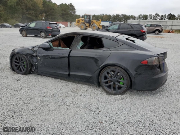 2021 Tesla Model S Plaid with VIN 5YJSA1E68MF454643, listed as a Copart auction lot 79865544 with 0 miles and Non Repairable. Bid and sale history available at carsss.com. Image 2.