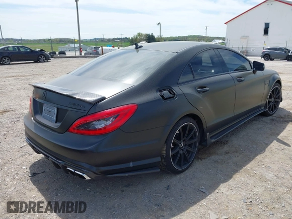 2014 Mercedes-Benz CLS 63 S AMG with VIN WDDLJ7GB2EA106645, listed as a IAAI auction lot 42075075 with 72,375 mi miles and . Bid and sale history available at DreamBid. Image 4.