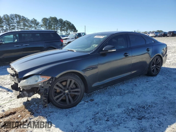 2012 Jaguar XJ with VIN SAJWA1CB1CLV31450, listed as a Copart auction lot 46883875 with 150,268 mi miles and Salvage Title. Bid and sale history available at DreamBid. Image 1.