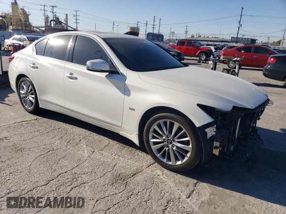 2019 Infiniti Q50 3.0t LUXE with VIN JN1EV7AP2KM518685, listed as a Copart auction lot 43087555 with 38,486 mi miles and Salvage Title. Bid and sale history available at carsss.com. Image 4.