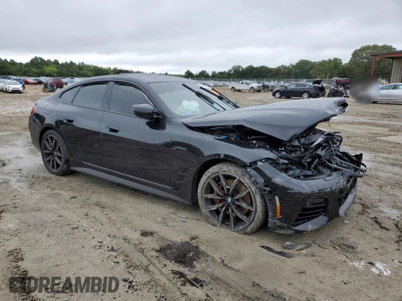 2023 BMW 4 Series 430i xDrive with VIN WBA73AV02PFN92266, listed as a Copart auction lot 57721715 with Not provided miles and Salvage title. Bid and sale history available at DreamBid. Image 4.