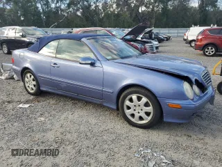 2001 Mercedes-Benz CLK 320 with VIN WDBLK65G01T072153, listed as a Copart auction lot 80284874 with Not Provided miles and Salvage Title. Bid and sale history available at DreamBid. Image 4.