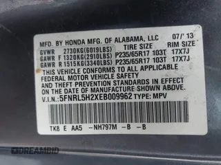 2014 Honda Odyssey LX z VIN 5FNRL5H2XEB009962, wystawiony jako IAAI lot #41902277 z przebiegiem 152 661 mil mil oraz . Historia ofert i sprzedaży dostępna na DreamBid. Obrazek 9.