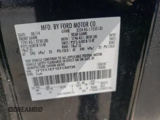 2014 Ford F-150 XL с VIN 1FTFX1EF1EFC89726, выставлен на аукционе Copart как лот 60058005 с пробегом 140 836 миль миль и Списание • Salvage title. История ставок и продаж доступна на DreamBid. Изображение 12.