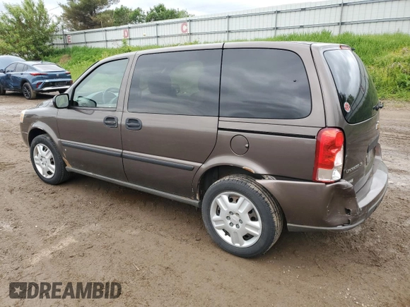 2008 Chevrolet Uplander LS z VIN 1GNDU23WX8D100796, wystawiony jako Copart lot #58053185 z przebiegiem 177 046 mil mil oraz Tytuł czysty. Historia ofert i sprzedaży dostępna na DreamBid. Obrazek 2.