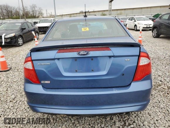 2010 Ford Fusion SE with VIN 3FAHP0HAXAR267083, listed as a Copart auction lot 52255395 with 0 mi miles and Salvage Title. Bid and sale history available at carsss.com. Image 6.