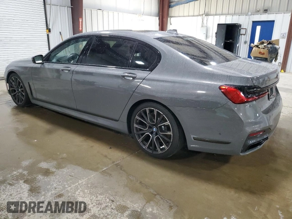 2021 BMW 7 Series 750i xDrive with VIN WBA7U2C0XMCF73616, listed as a Copart auction lot 62939935 with 57,052 mi miles and Salvage title. Bid and sale history available at DreamBid. Image 2.