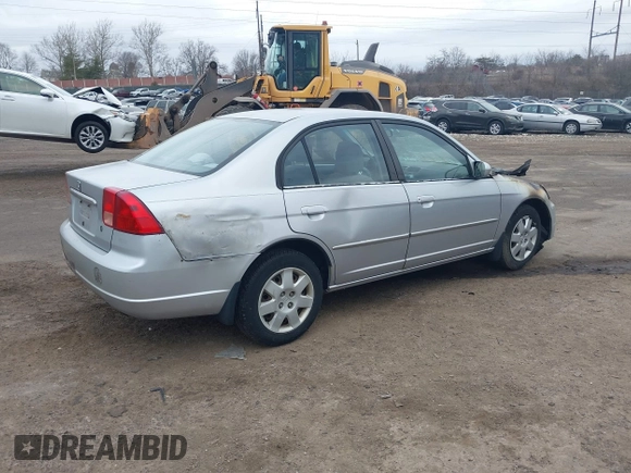 2001 Honda Civic EX with VIN 2HGES26781H563697, listed as a IAAI auction lot 41716852 with Not Provided miles. Bid and sale history available at carsss.com. Image 4.