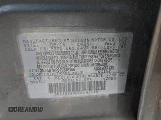 2015 Nissan Sentra SV with VIN 3N1AB7AP6FL645155, listed as a IAAI auction lot 41299721 with 203,064 mi miles and . Bid and sale history available at DreamBid. Image 9.