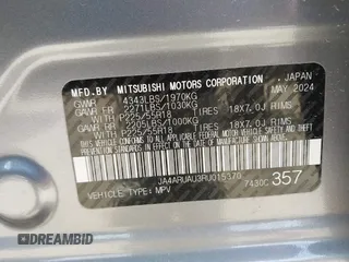 2024 Mitsubishi Outlander S z VIN JA4ARUAU3RU015370, wystawiony jako IAAI lot #42419186 z przebiegiem 26 526 mil mil oraz . Historia ofert i sprzedaży dostępna na DreamBid. Obrazek 9.
