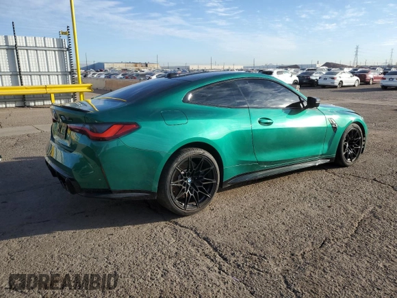 2024 BMW M4 Competition z VIN WBS33AZ03RCN56790, wystawiony jako Copart lot #44035035 z przebiegiem 9 977 mil mil oraz Czysty tytuł • Clean title. Historia ofert i sprzedaży dostępna na DreamBid. Obrazek 3.