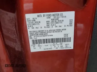 2014 Ford F-150 XL with VIN 1FTFX1CF4EKF31936, listed as a Copart auction lot 46917435 with 144,012 mi miles and Salvage Title. Bid and sale history available at carsss.com. Image 14.