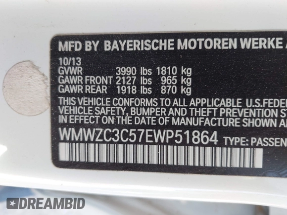 2014 MINI Countryman S z VIN WMWZC3C57EWP51864, wystawiony jako IAAI lot #42556774 z przebiegiem 73 912 mil mil oraz . Historia ofert i sprzedaży dostępna na DreamBid. Obrazek 9.