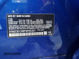 2023 BMW X4 M z VIN 5YM23EC08P9P65351, wystawiony jako Copart lot #77847174 z przebiegiem 16 197 mil mil oraz Szkoda całkowita • Salvage title. Historia ofert i sprzedaży dostępna na DreamBid. Obrazek 13.