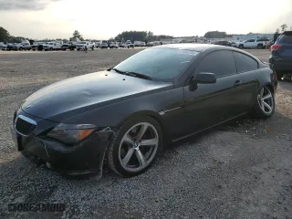2007 BMW 6 Series 650i with VIN WBAEH13577CR52351, listed as a Copart auction lot 72886154 with 77,410 mi miles and Salvage Title. Bid and sale history available at carsss.com. Image 1.
