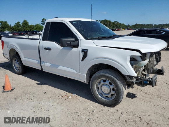 2023 Ford F-150 XL with VIN 1FTMF1CB2PKF50639, listed as a Copart auction lot 56334885 with 42,790 mi miles and Salvage title. Bid and sale history available at DreamBid. Image 4.