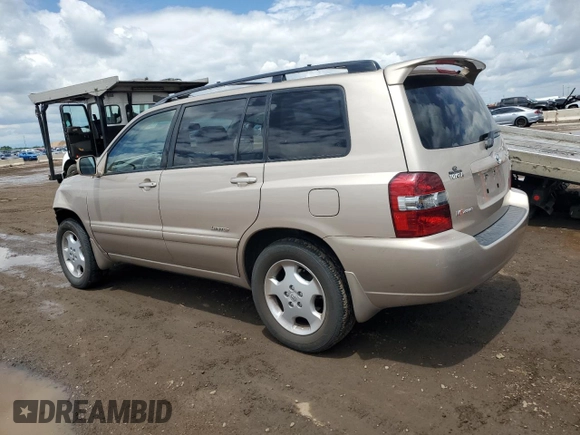 2006 Toyota Highlander w/3rd Row z VIN JTEEP21A260163077, wystawiony jako Copart lot #58827525 z przebiegiem 70 570 mil mil oraz Szkoda całkowita • Salvage title. Historia ofert i sprzedaży dostępna na DreamBid. Obrazek 2.