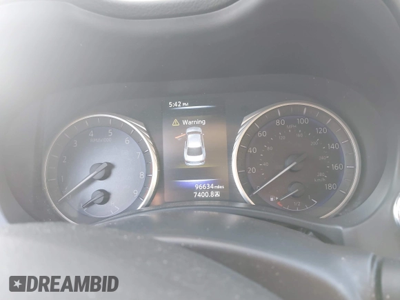 2015 Infiniti Q50 Premium with VIN JN1BV7AP1FM336842, listed as a IAAI auction lot 40893482 with 96,634 mi miles. Bid and sale history available at carsss.com. Image 15.