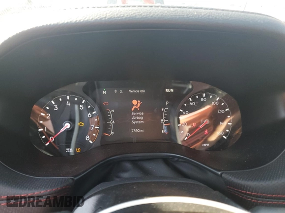 2025 Jeep Compass Trailhawk with VIN 3C4NJDDN0ST564544, listed as a Copart auction lot 63287955 with 7,390 mi miles and Clean title. Bid and sale history available at DreamBid. Image 9.