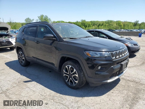 2023 Jeep Compass (RED) Edition with VIN 3C4NJDCN9PT562557, listed as a Copart auction lot 56187915 with 15,637 mi miles and Salvage title. Bid and sale history available at DreamBid. Image 4.