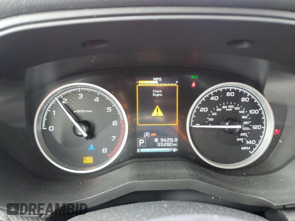 2022 Subaru Forester Premium with VIN JF2SKAEC3NH426562, listed as a Copart auction lot 57149855 with 55,280 mi miles and Salvage title. Bid and sale history available at DreamBid. Image 9.
